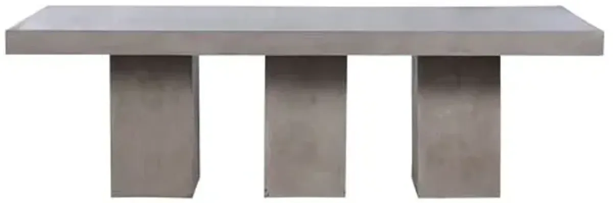 Kingston Concrete Outdoor Dining Table - Gray