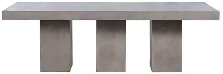 Kingston Concrete Outdoor Dining Table - Gray