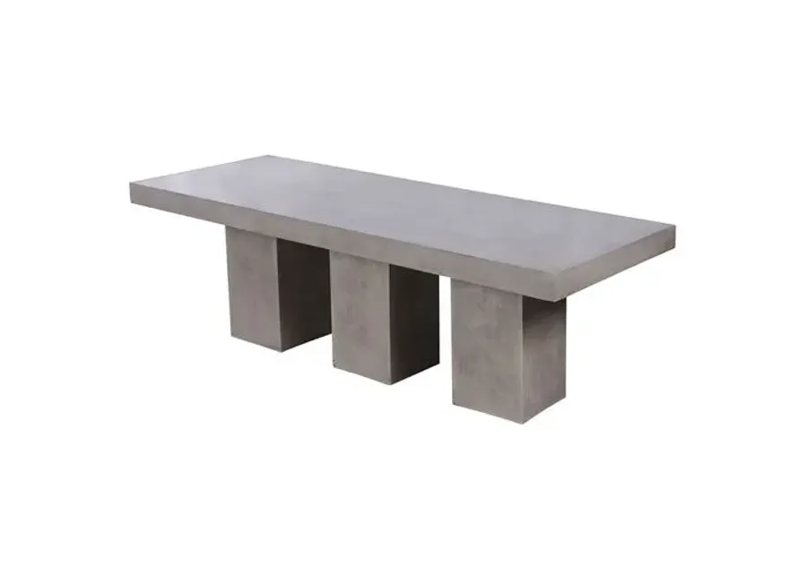 Kingston Concrete Outdoor Dining Table - Gray