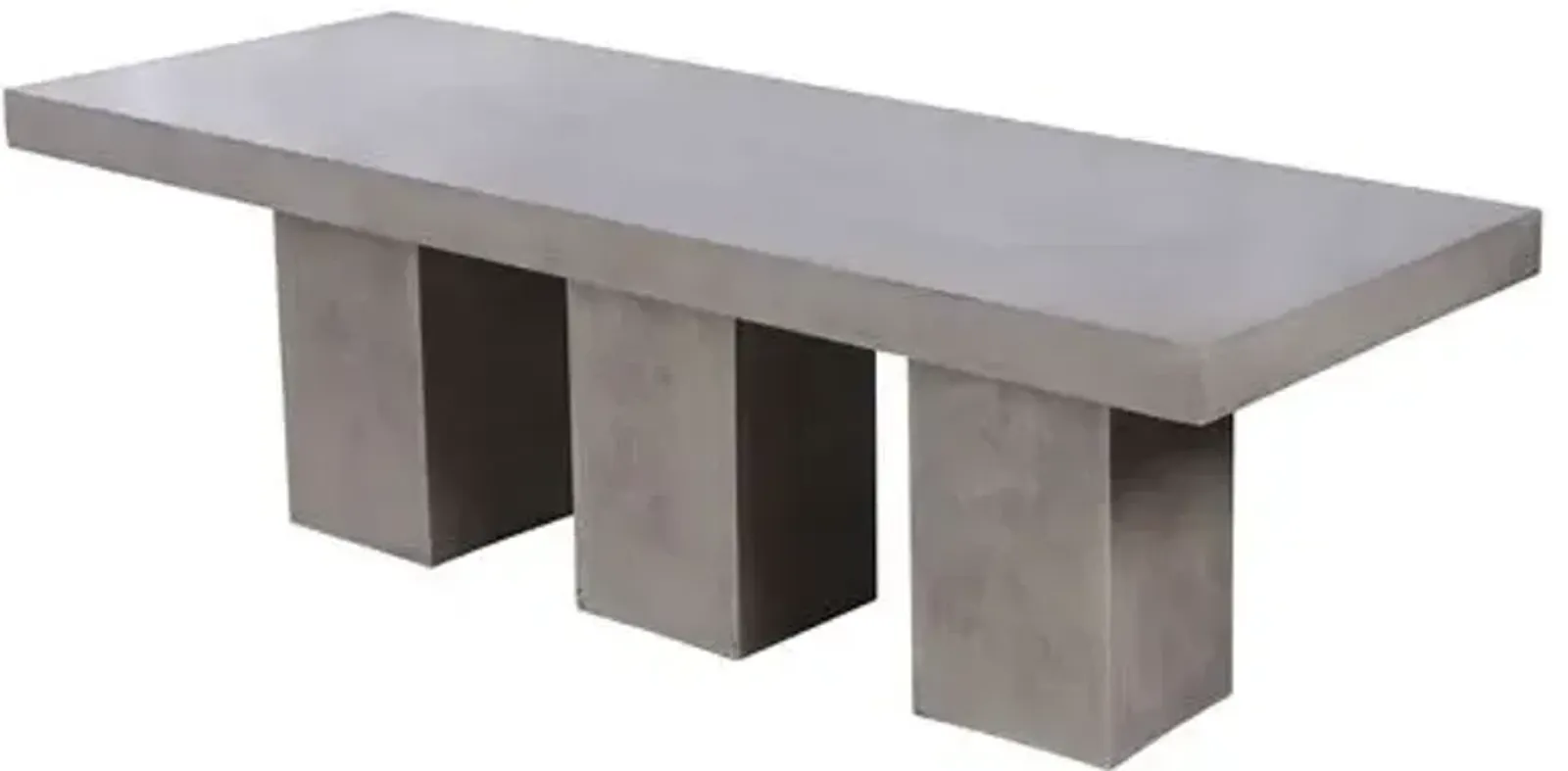 Kingston Concrete Outdoor Dining Table - Gray