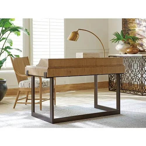 Kendelston Writing Desk - Natural - Tommy Bahama - Brown