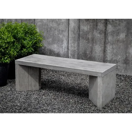 Ch nes Brut Outdoor Bench - Graystone - Campania International