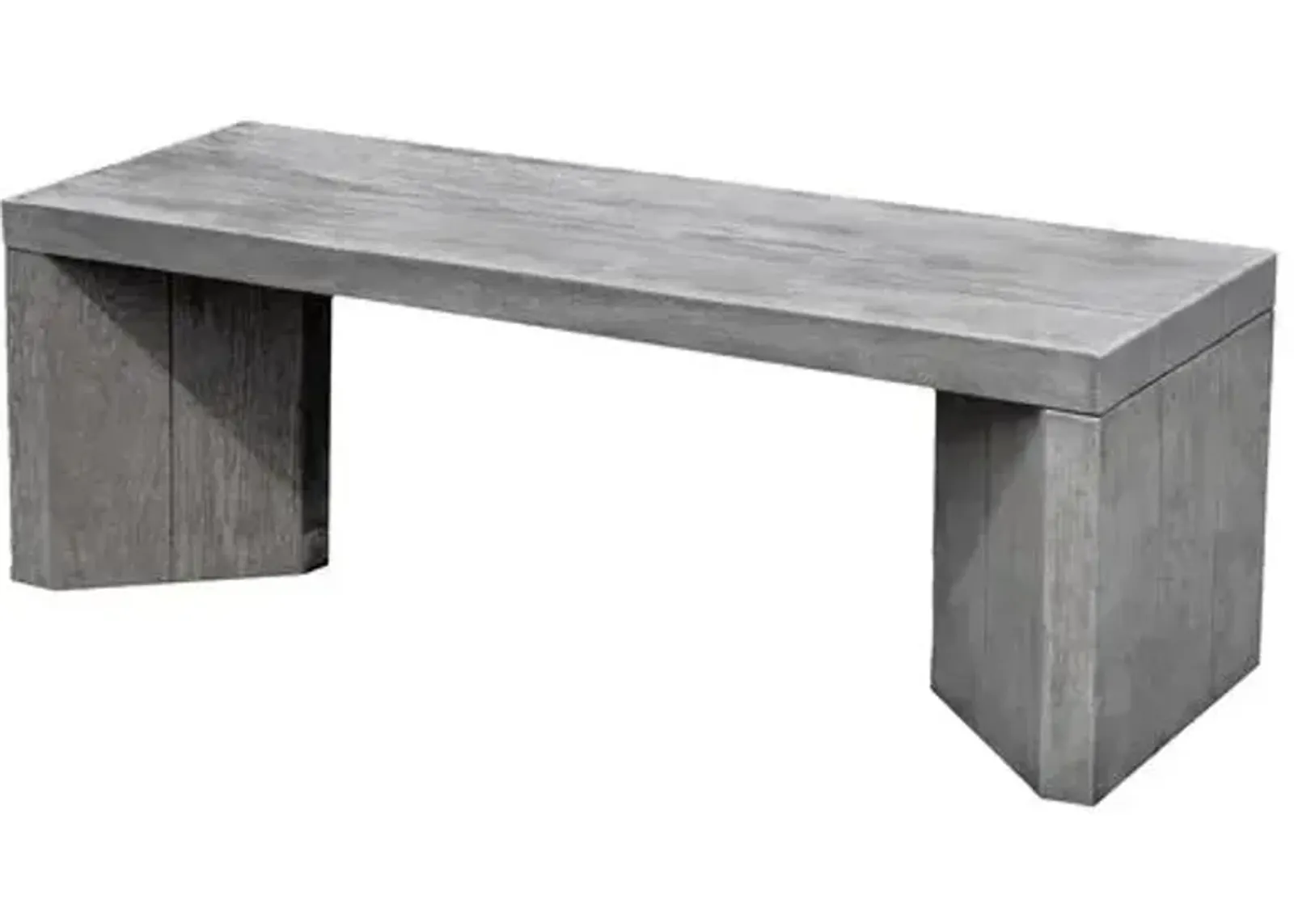 Ch nes Brut Outdoor Bench - Graystone - Campania International