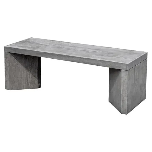 Ch nes Brut Outdoor Bench - Graystone - Campania International