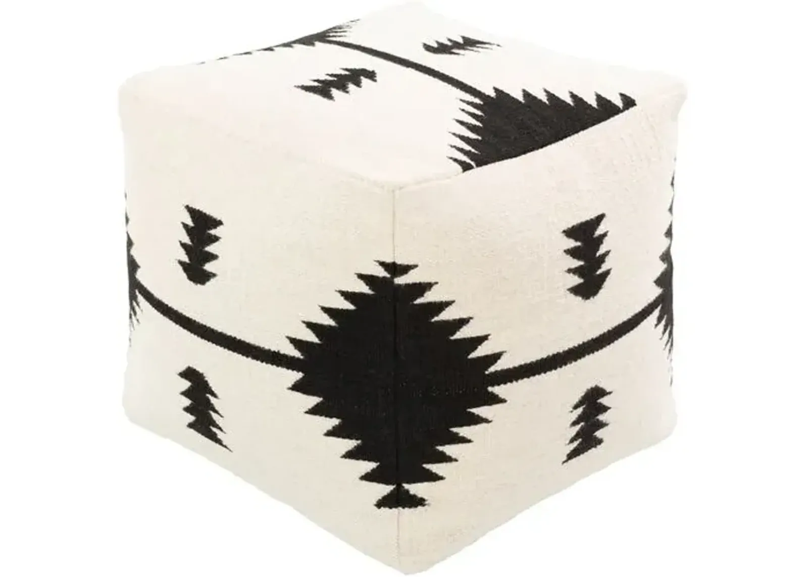 Patwin Pouf - Cream/Black