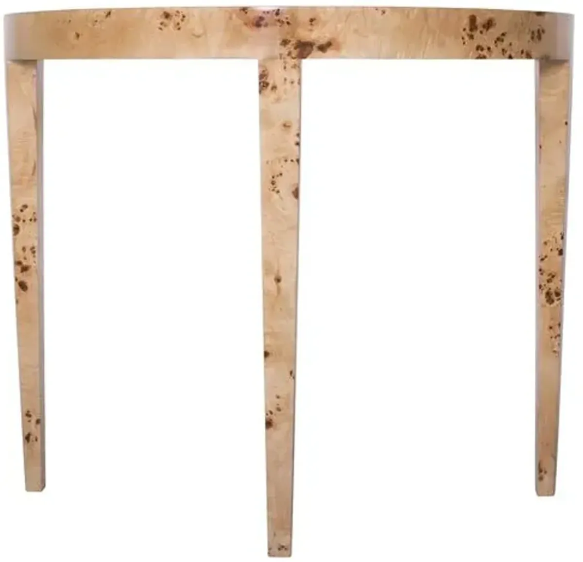 Chloe Demilune - Honey Burl - Ave Home - Beige