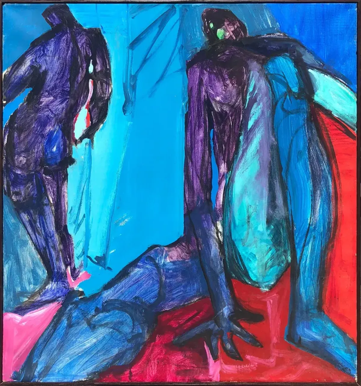 Figurative Abstract by J. Cooper - Antiquarian Art Company - Blue