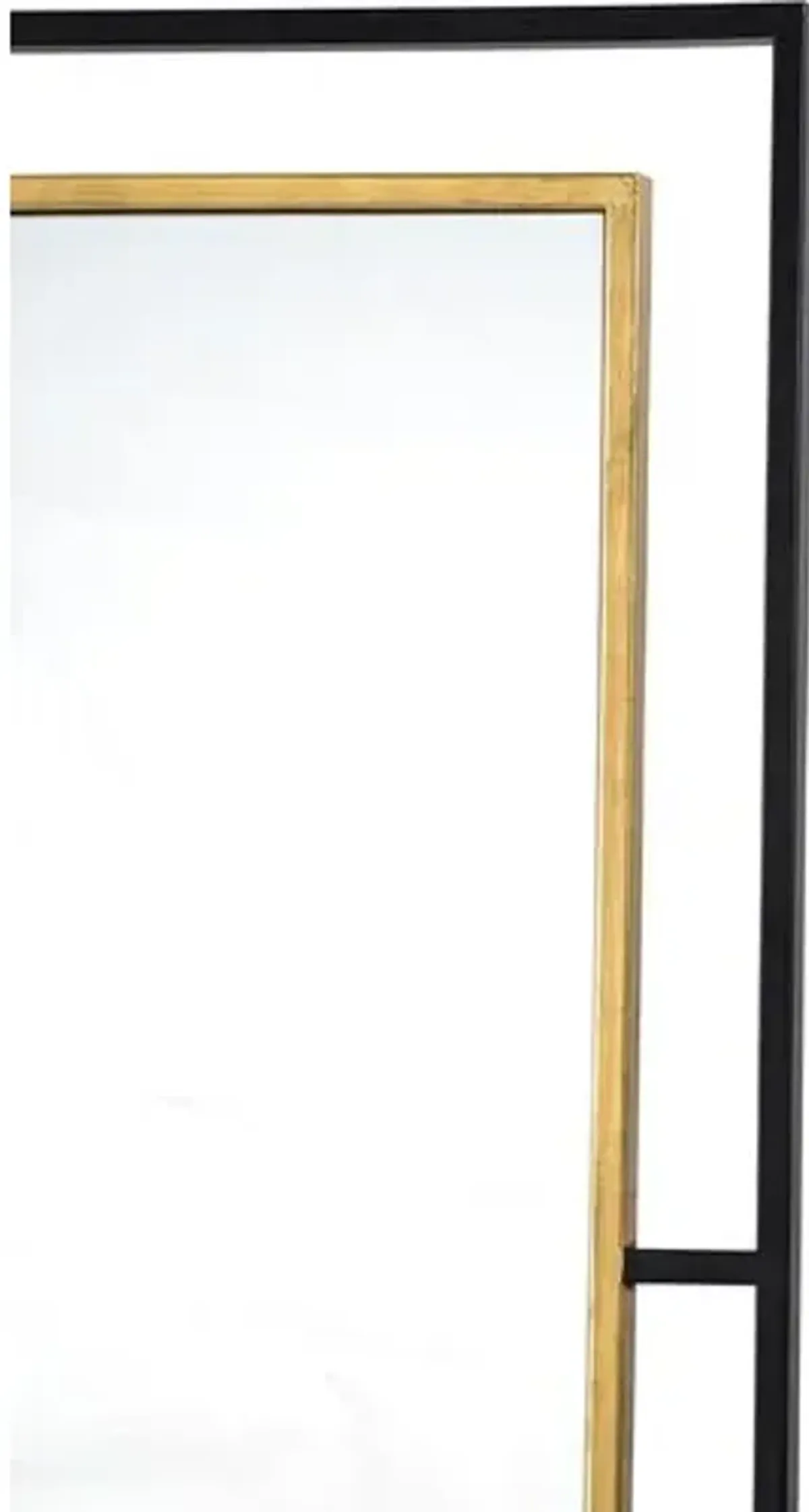 Synonym Wall Mirror - Black/Antiqued Gold