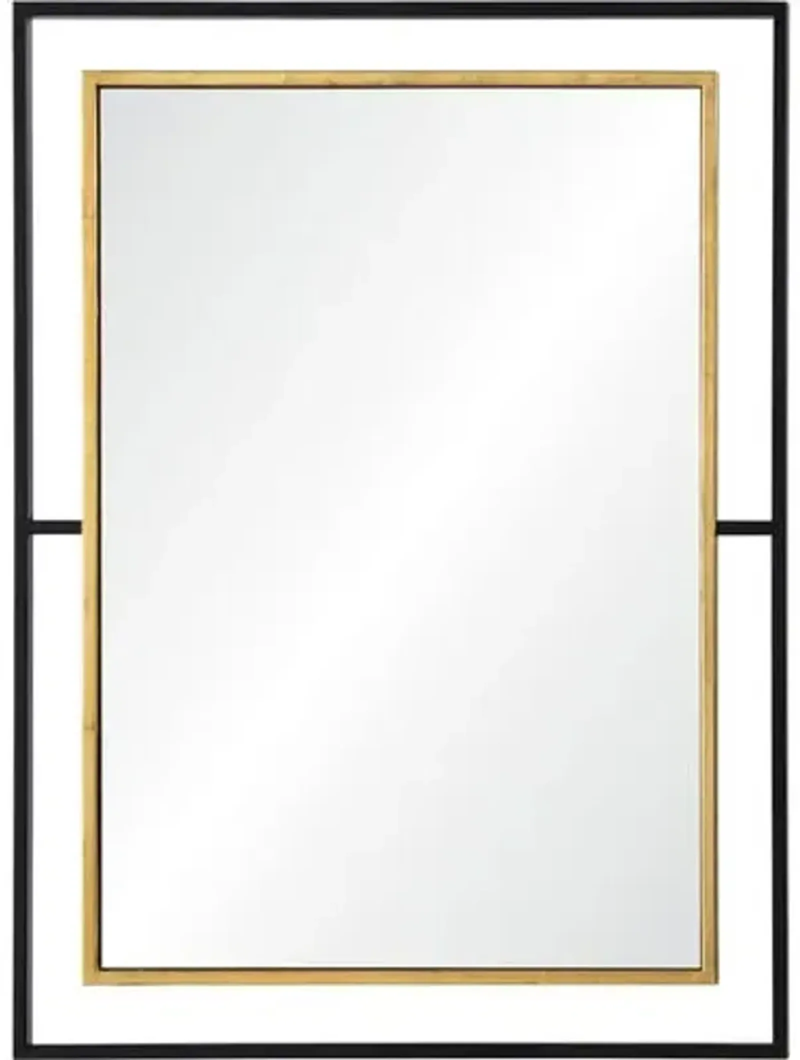 Synonym Wall Mirror - Black/Antiqued Gold