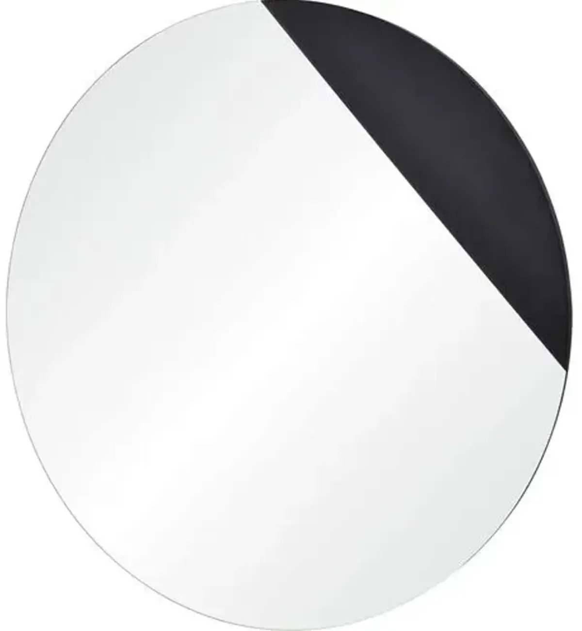 Aver 40" Round Wall Mirror - Black