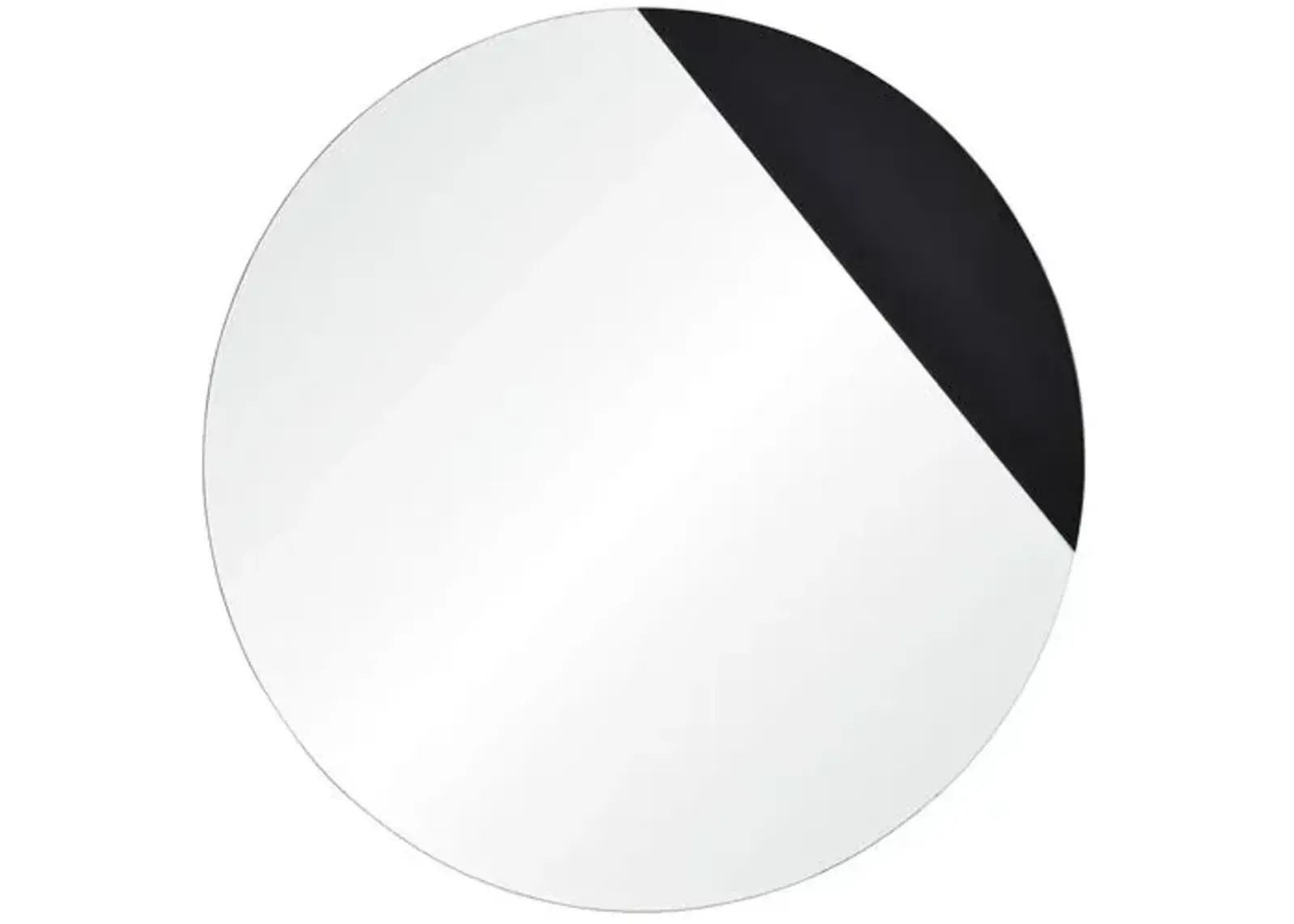 Aver 40" Round Wall Mirror - Black