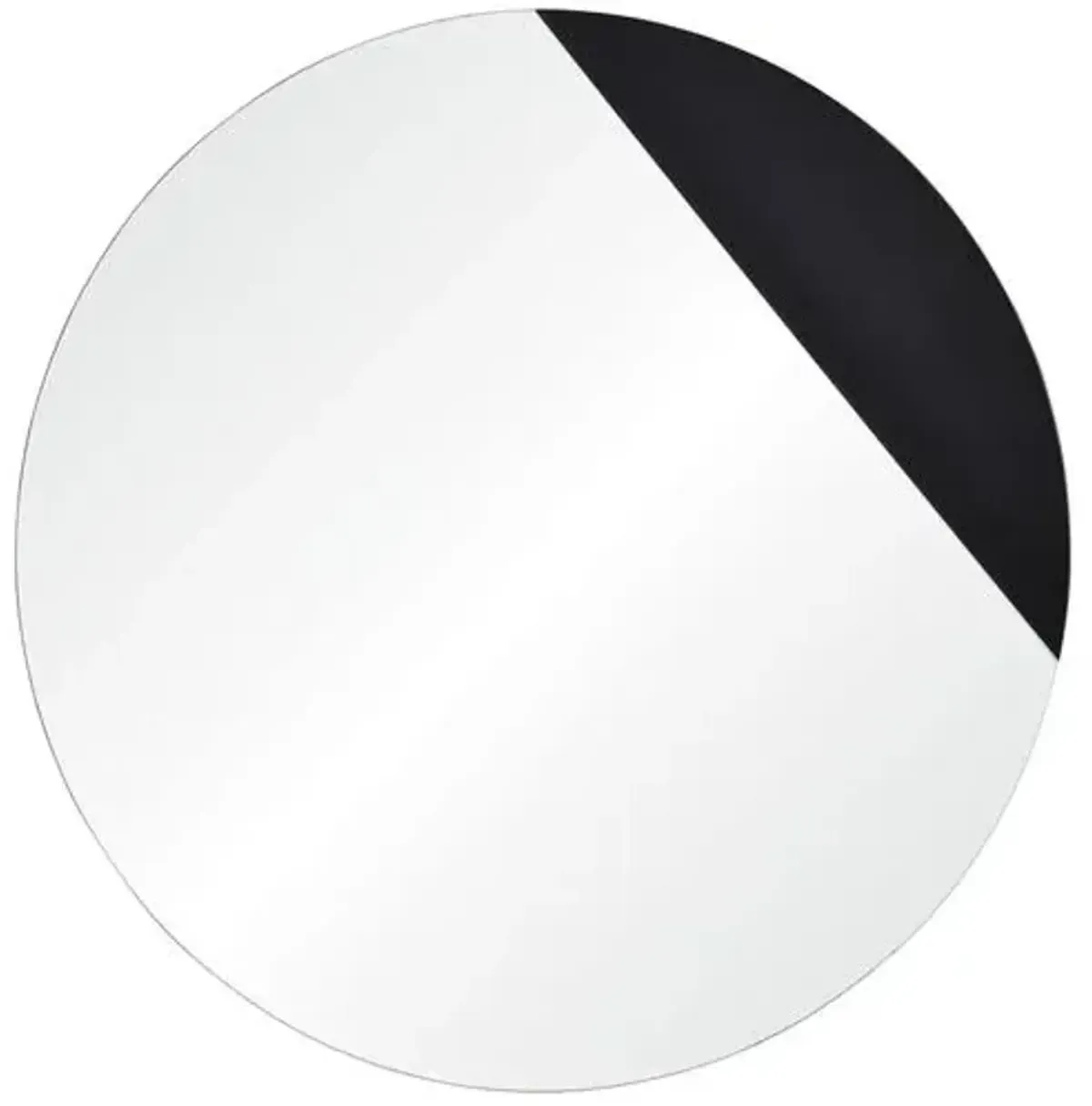 Aver 40" Round Wall Mirror - Black