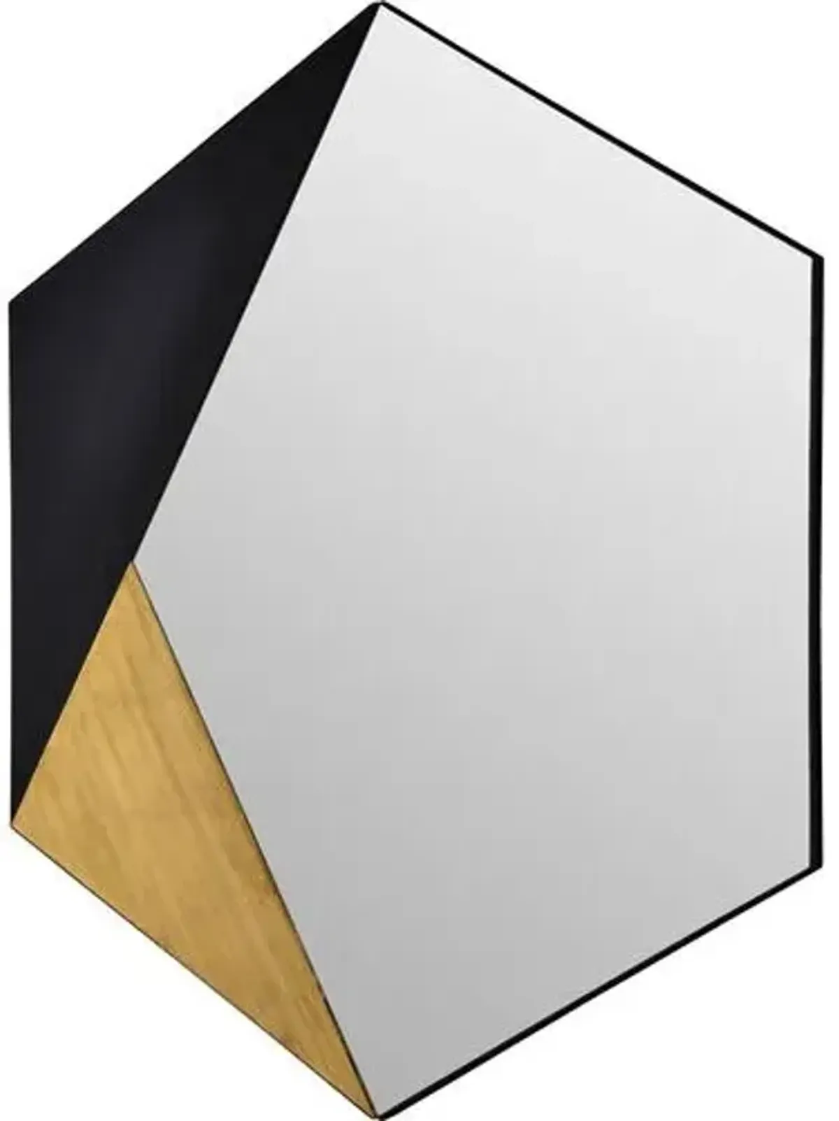 Cad Wall Mirror - Black/Gold Leaf