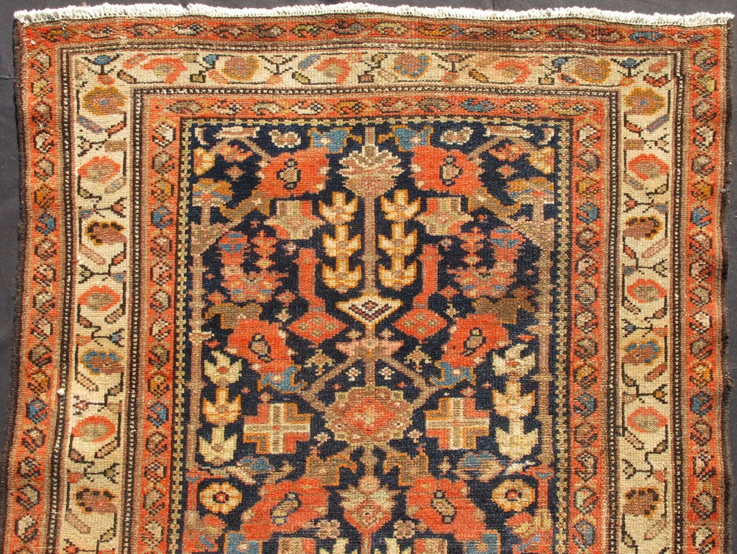 Antique Persian Malayer Runner 3'4x16'10 - Keivan Woven Arts - Orange