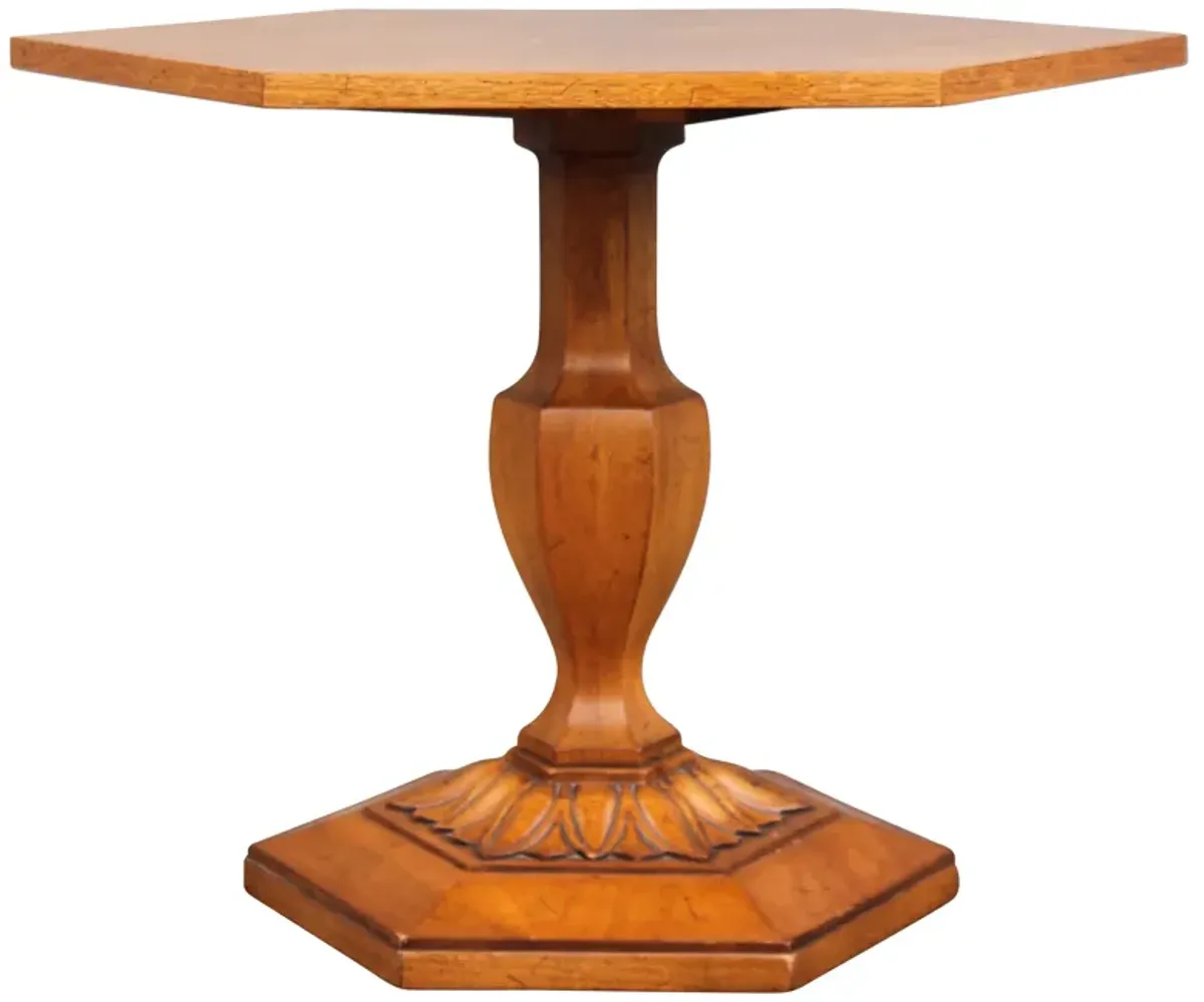 Hexagonal Center Table with Palm - Something Vintage - Brown