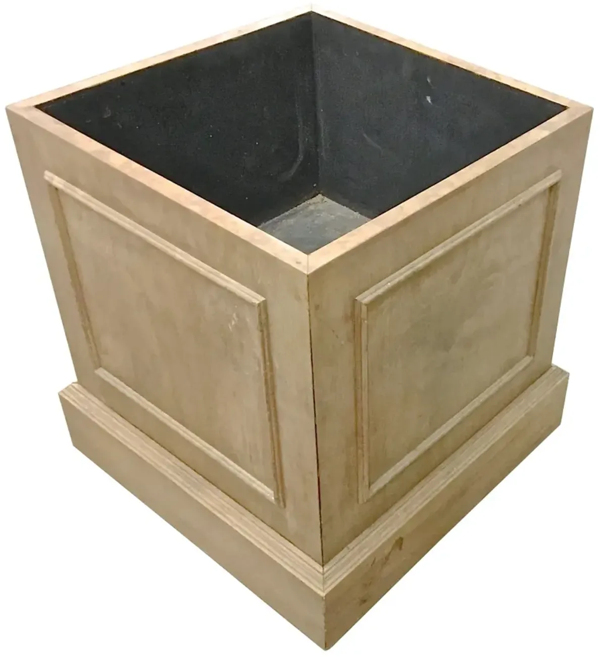 Traditional Wood Outdoor Planter Box - Vermilion Designs - Brown - 17.5" l x 17.5" w x 18.13" h