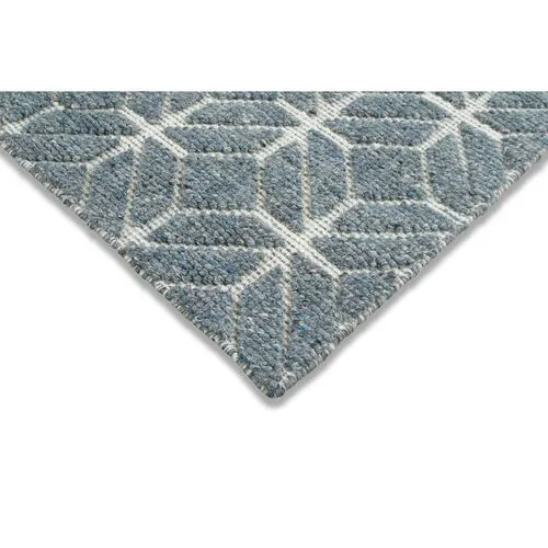 Janina Hand-Knotted Rug - Denim - STARK - Blue - Blue