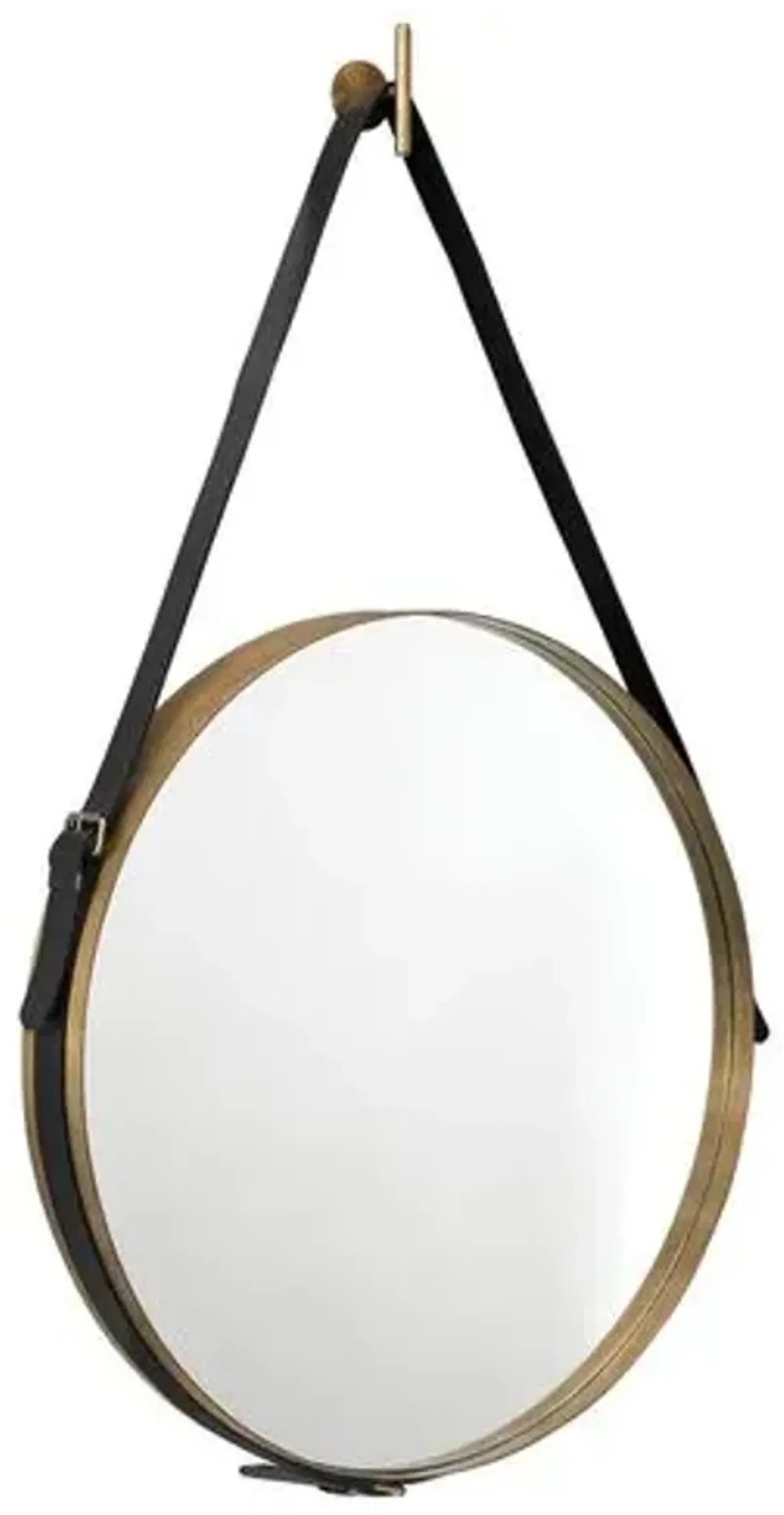 Strap Wall Mirror - Antiqued Brass - Jamie Young Co.