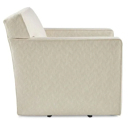 Kelton Swivel Chair - Parchment Crypton - Joe Ruggiero