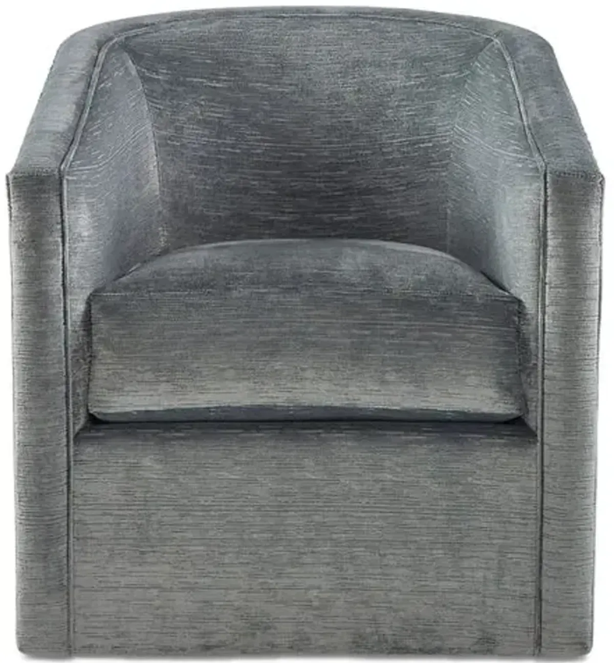 Monica Swivel Chair - Slate Blue Velvet - Miles Talbott - Handcrafted