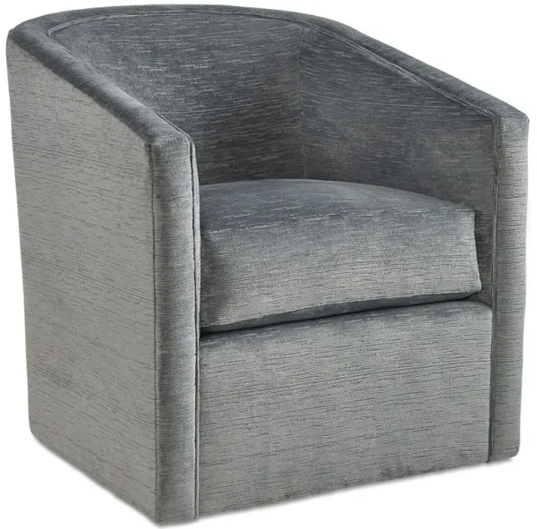 Monica Swivel Chair, Slate Blue Velvet