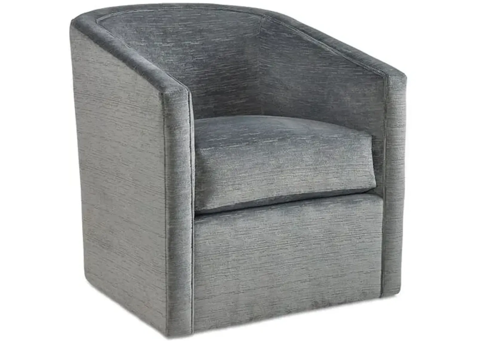 Monica Swivel Chair - Slate Blue Velvet - Miles Talbott - Handcrafted