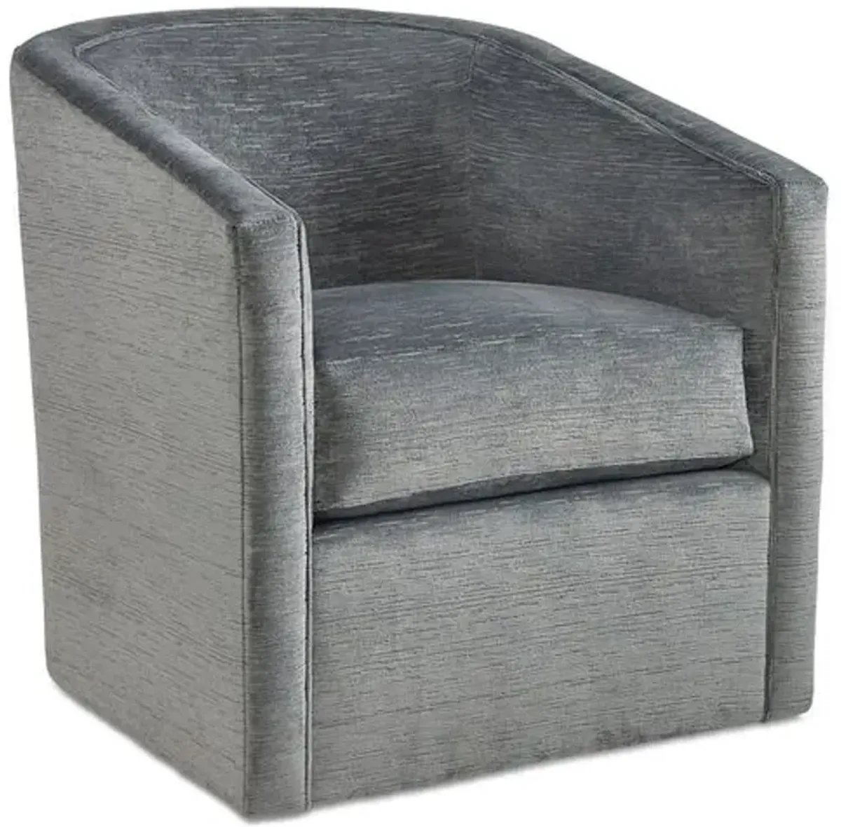 Monica Swivel Chair - Slate Blue Velvet - Miles Talbott - Handcrafted