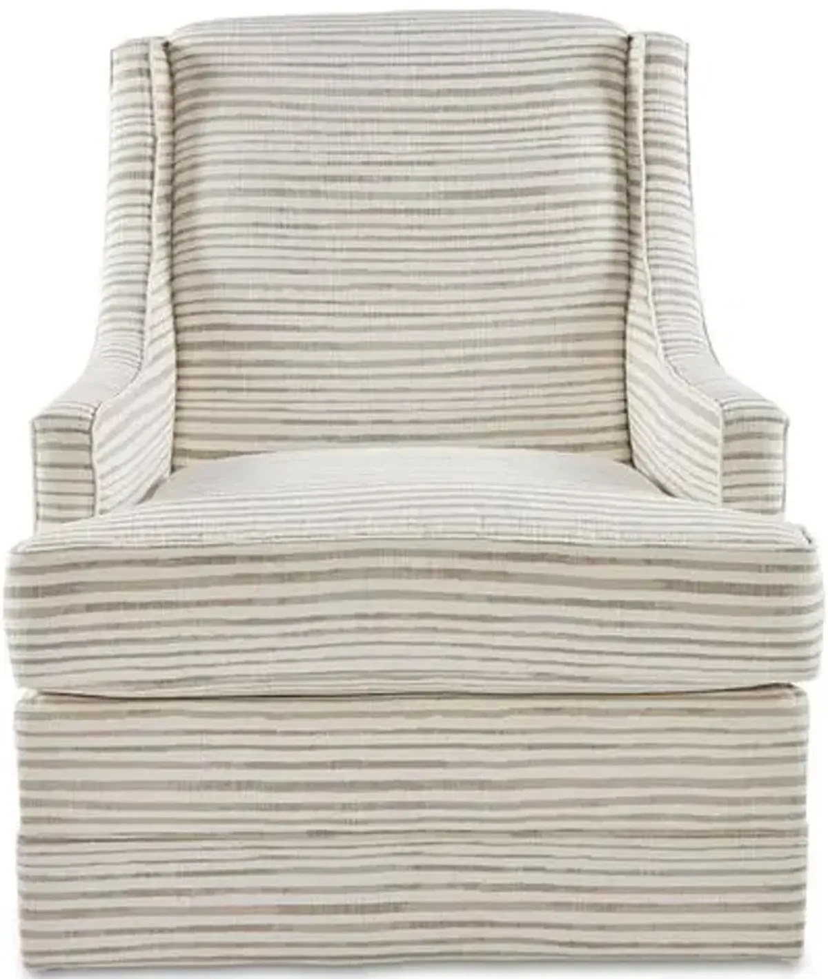 Berkley Swivel Chair - Dune Stripe - Miles Talbott - Handcrafted