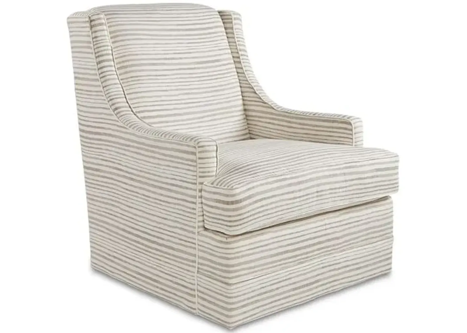 Berkley Swivel Chair - Dune Stripe - Miles Talbott - Handcrafted