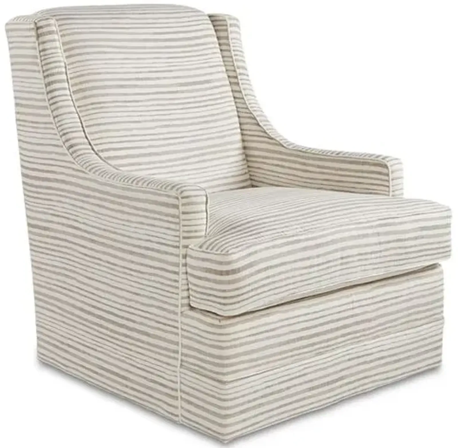 Berkley Swivel Chair - Dune Stripe - Miles Talbott - Handcrafted