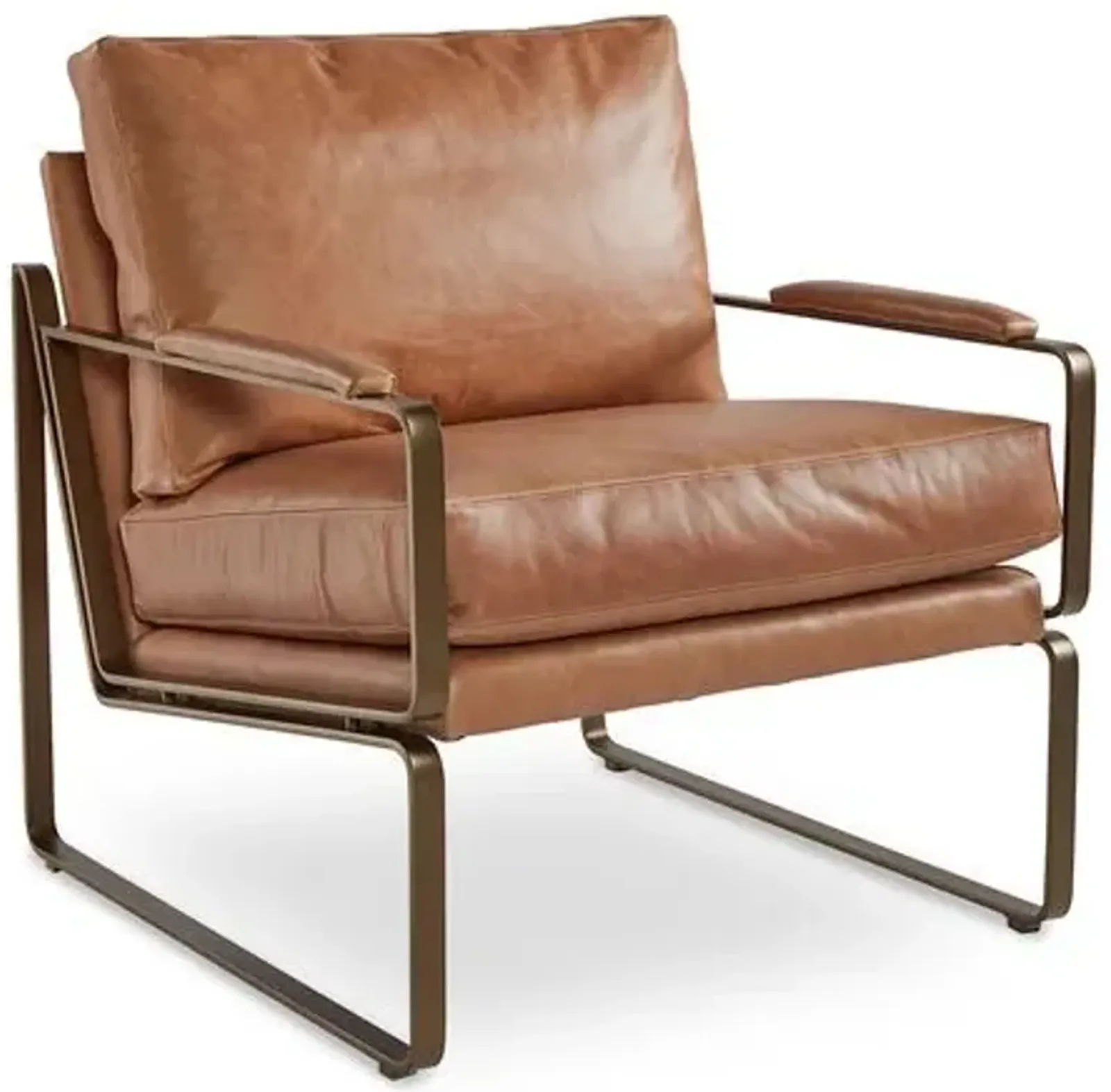 Henry Chair - Café Crypton Leather - Miles Talbott - Handcrafted - Brown