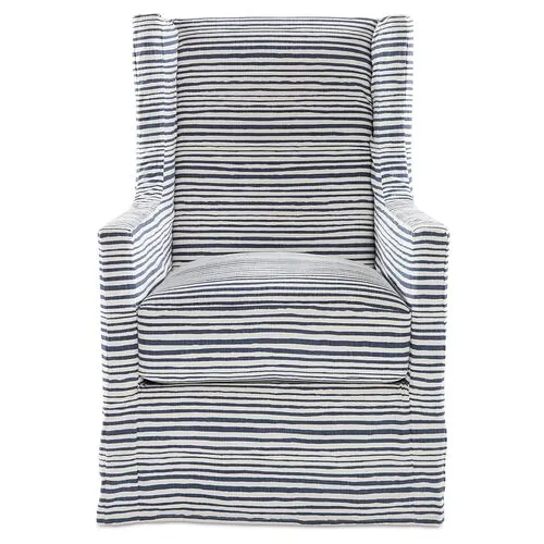 Nicole Swivel Chair - Indigo - Handcrafted