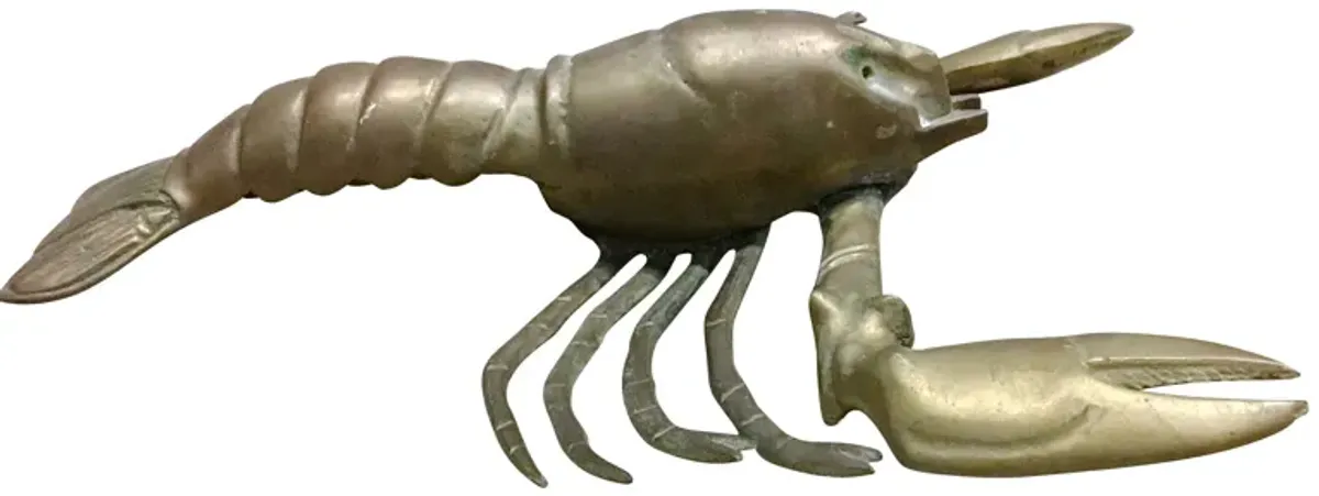 Brass Lobster Sculpture - Vermilion Designs - Gold