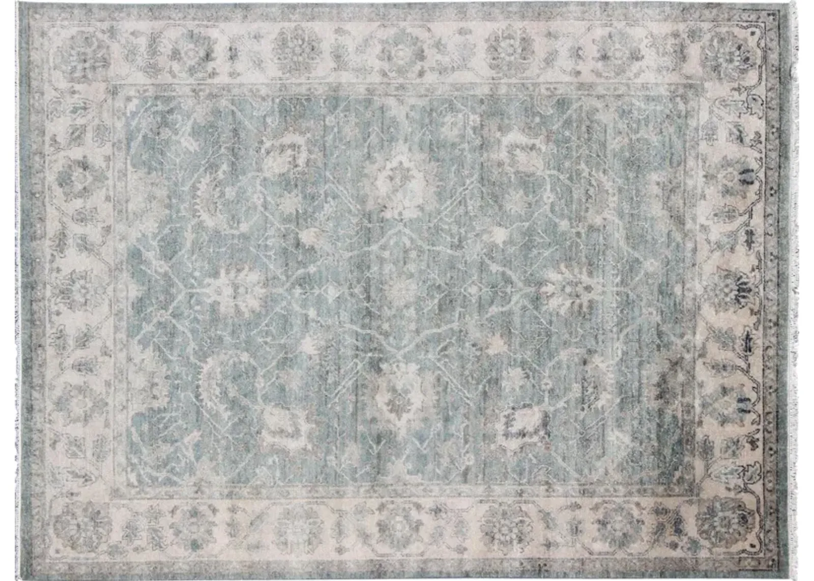 Oushak Rug - 8' x 10' - Keivan Woven Arts - Green - Green