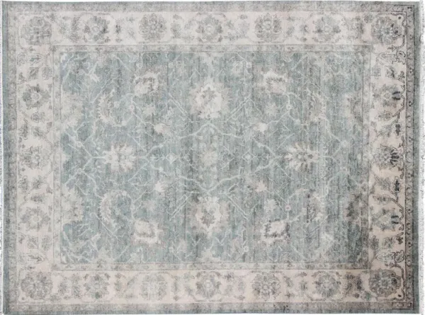 Oushak Rug - 8' x 10' - Keivan Woven Arts - Green - Green