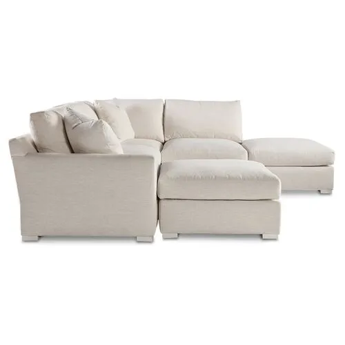 Asher Crypton Modular Sectional - Natural - Beige