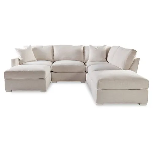 Asher Crypton Modular Sectional - Natural - Beige