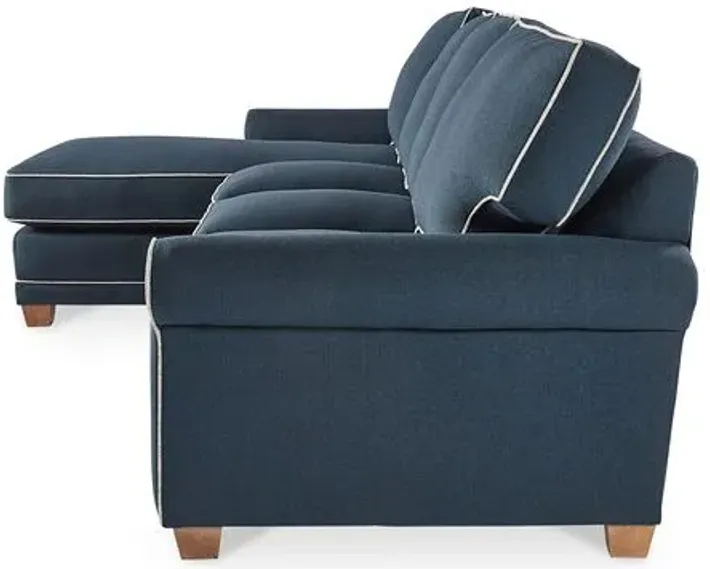 Reid LF Sectional - Navy - Blue