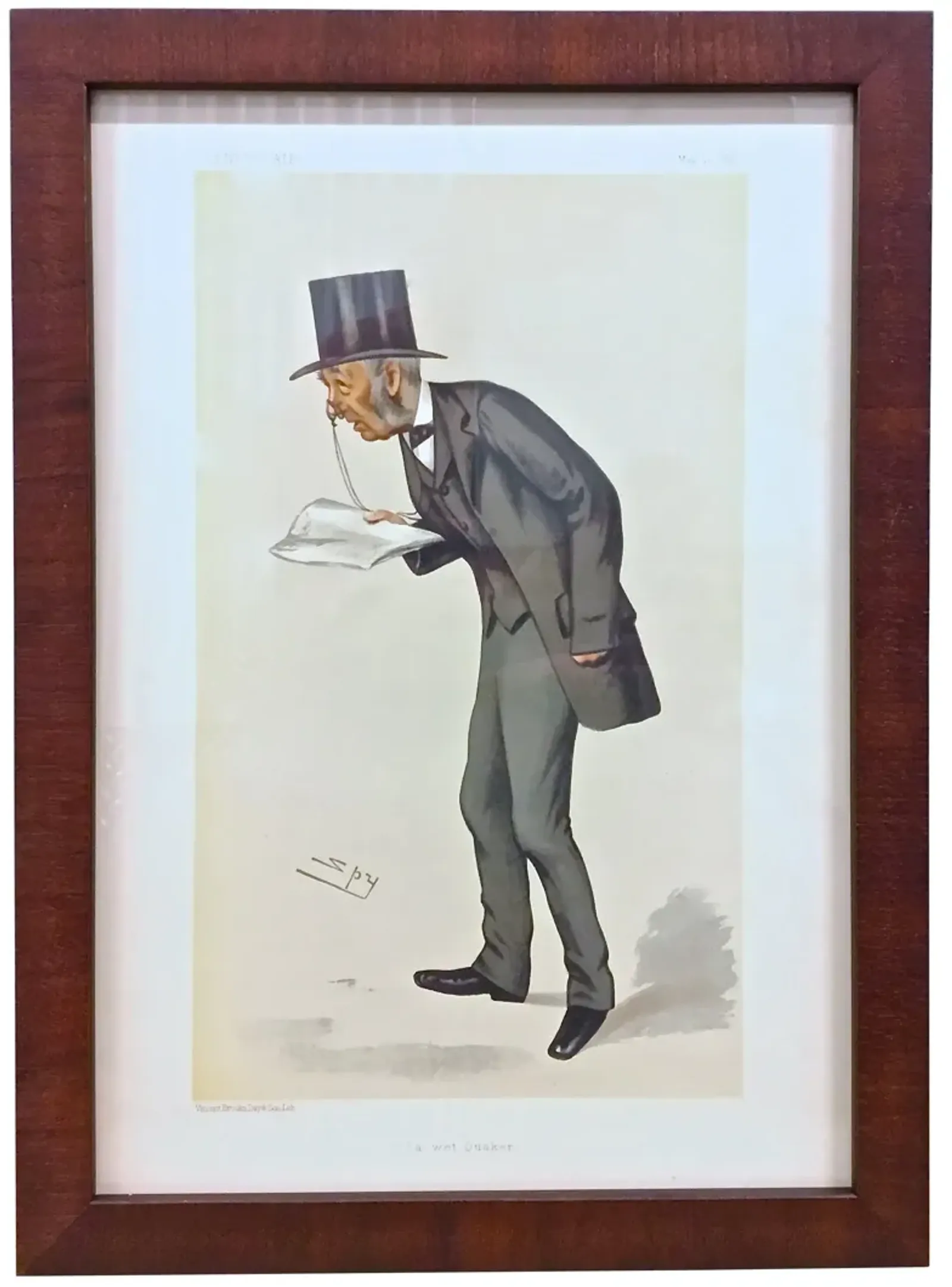 Vanity Fair "A Wet Quaker" Fashion Plate - Vermilion Designs - Brown