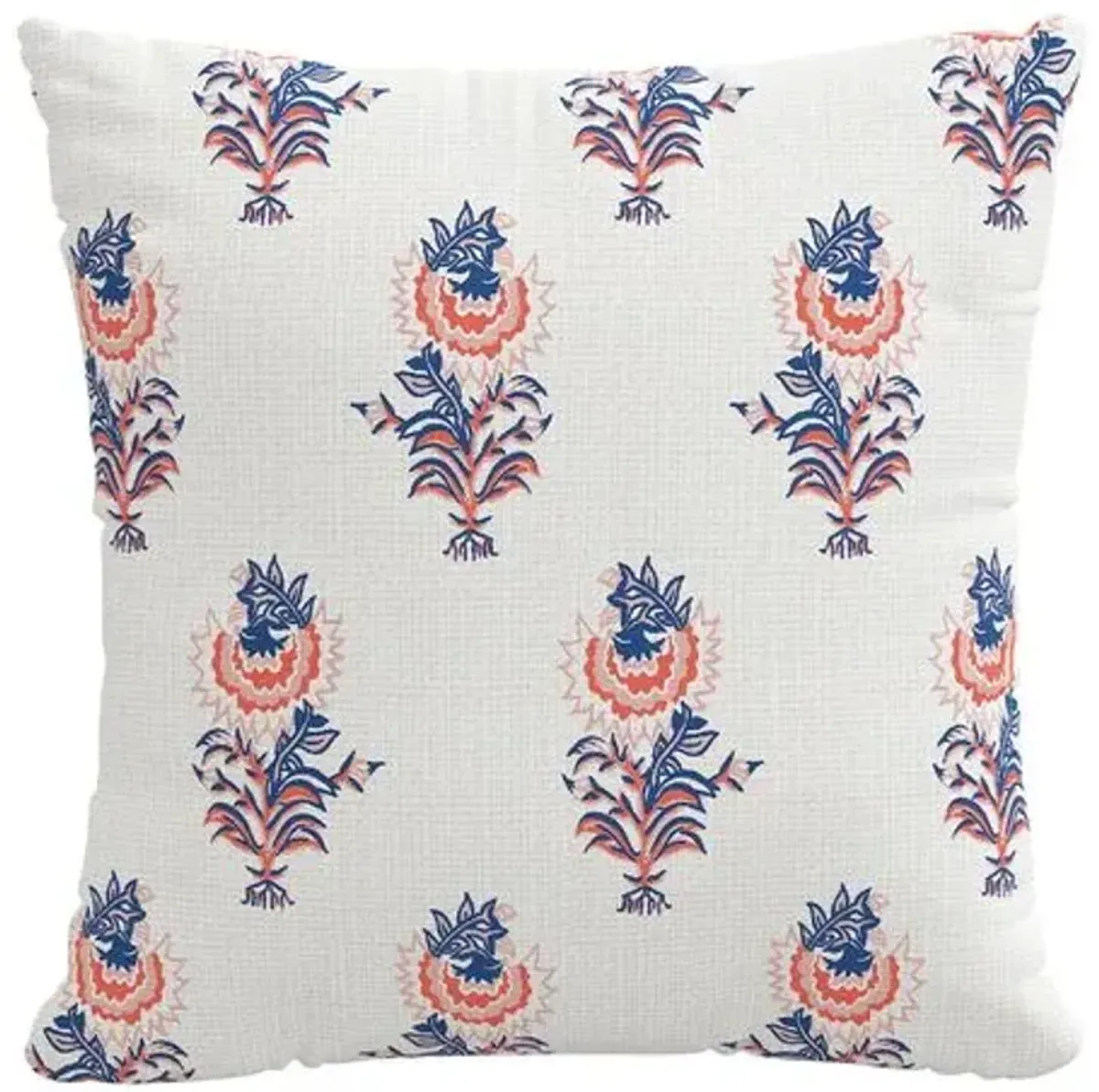 Desert Flower 20x20 Pillow - Lapis/Coral