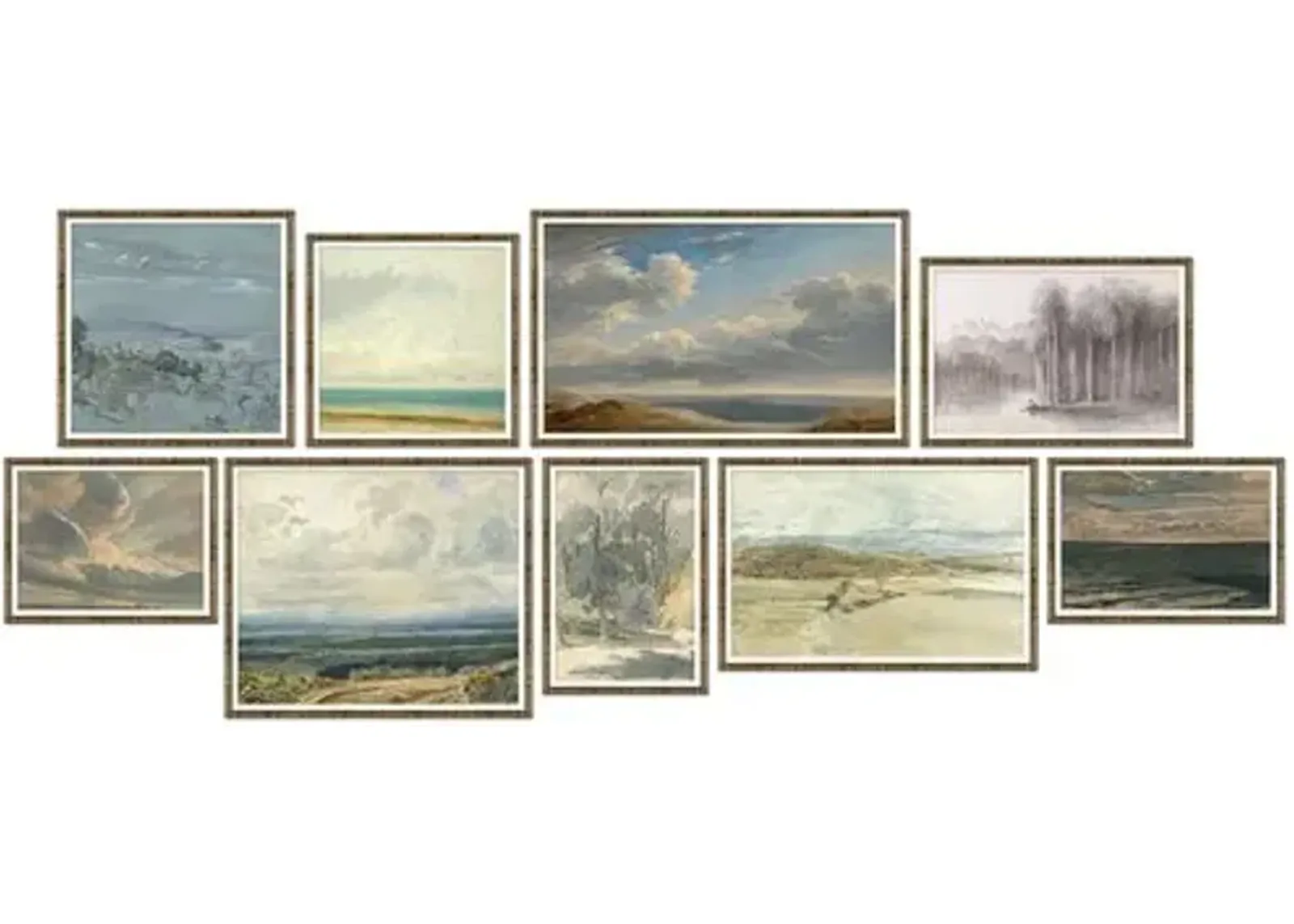 Set of 9 - Landscape Gallery Wall - Soicher Marin - Blue