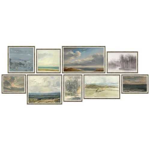 Set of 9 - Landscape Gallery Wall - Soicher Marin - Blue