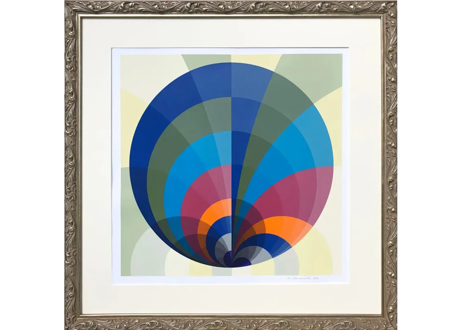 Geometric Abstract by Stankowski - Antiquarian Art Company - blue