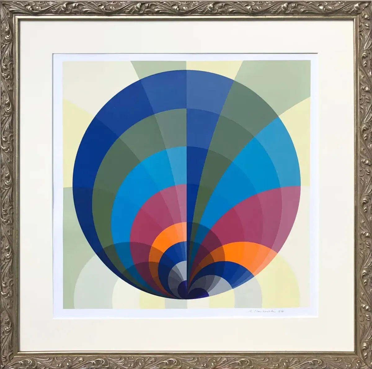 Geometric Abstract by Stankowski - Antiquarian Art Company - blue