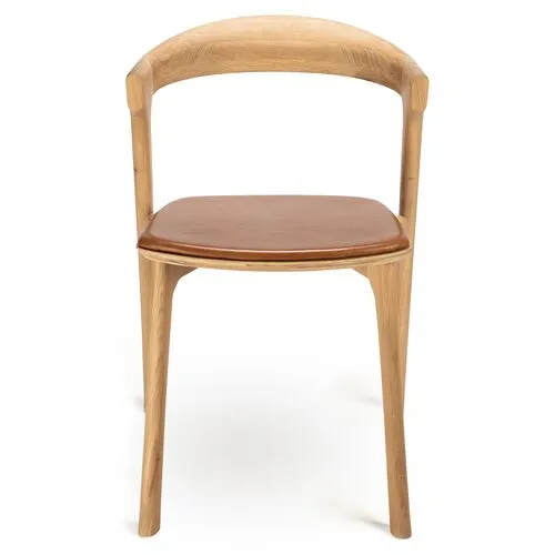 Bok Side Chair - Oak/Cognac Leather - Ethnicraft - Brown