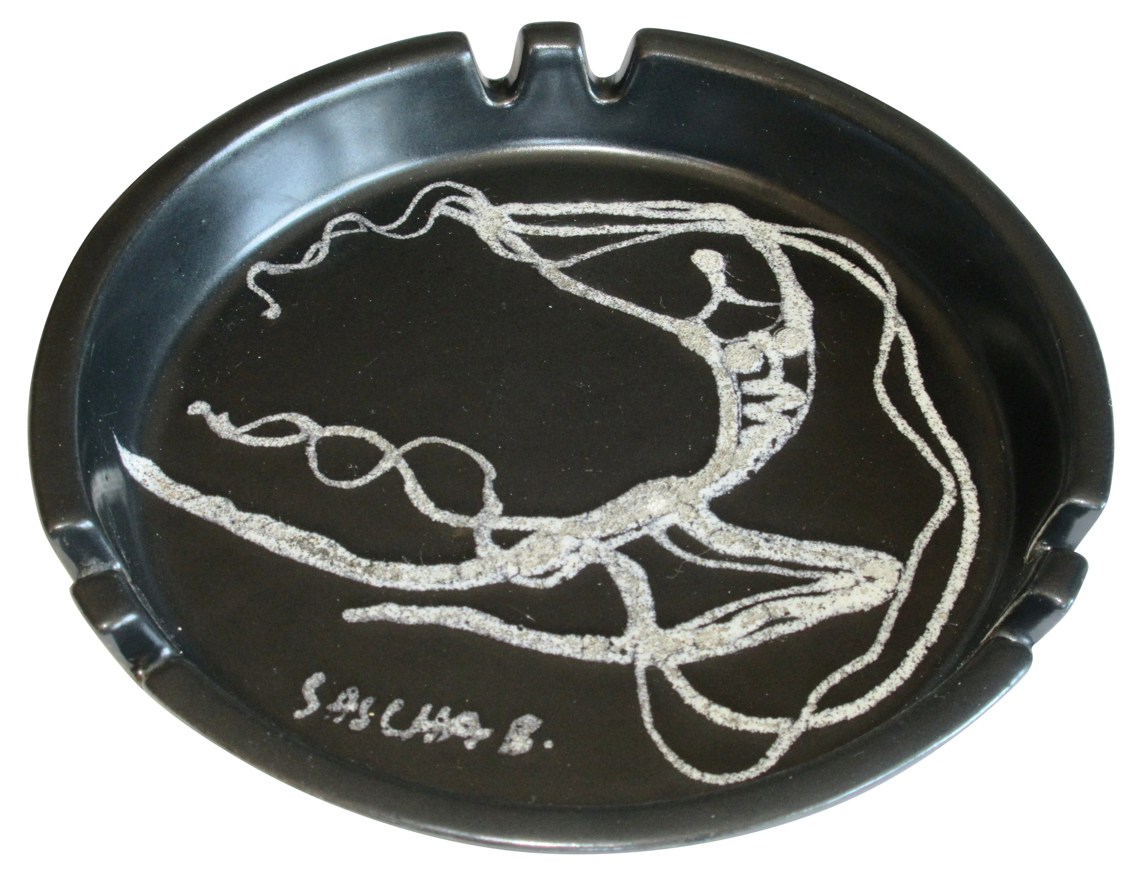 Sascha Brastoff Dancer Ashtray - The Emporium Ltd. - Black