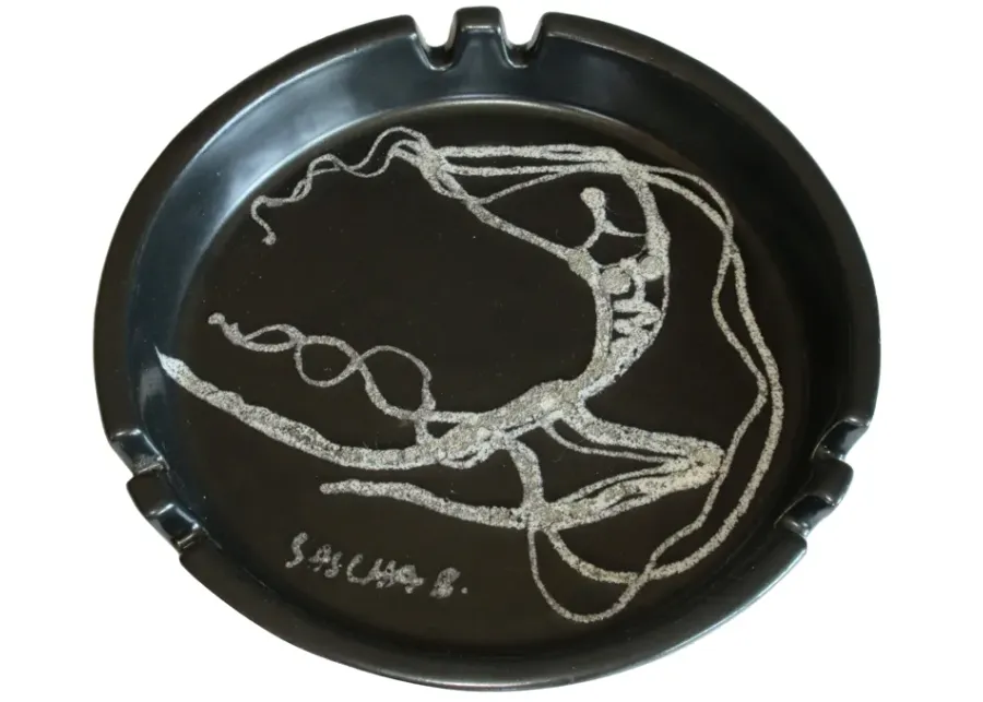 Sascha Brastoff Dancer Ashtray - The Emporium Ltd. - Black