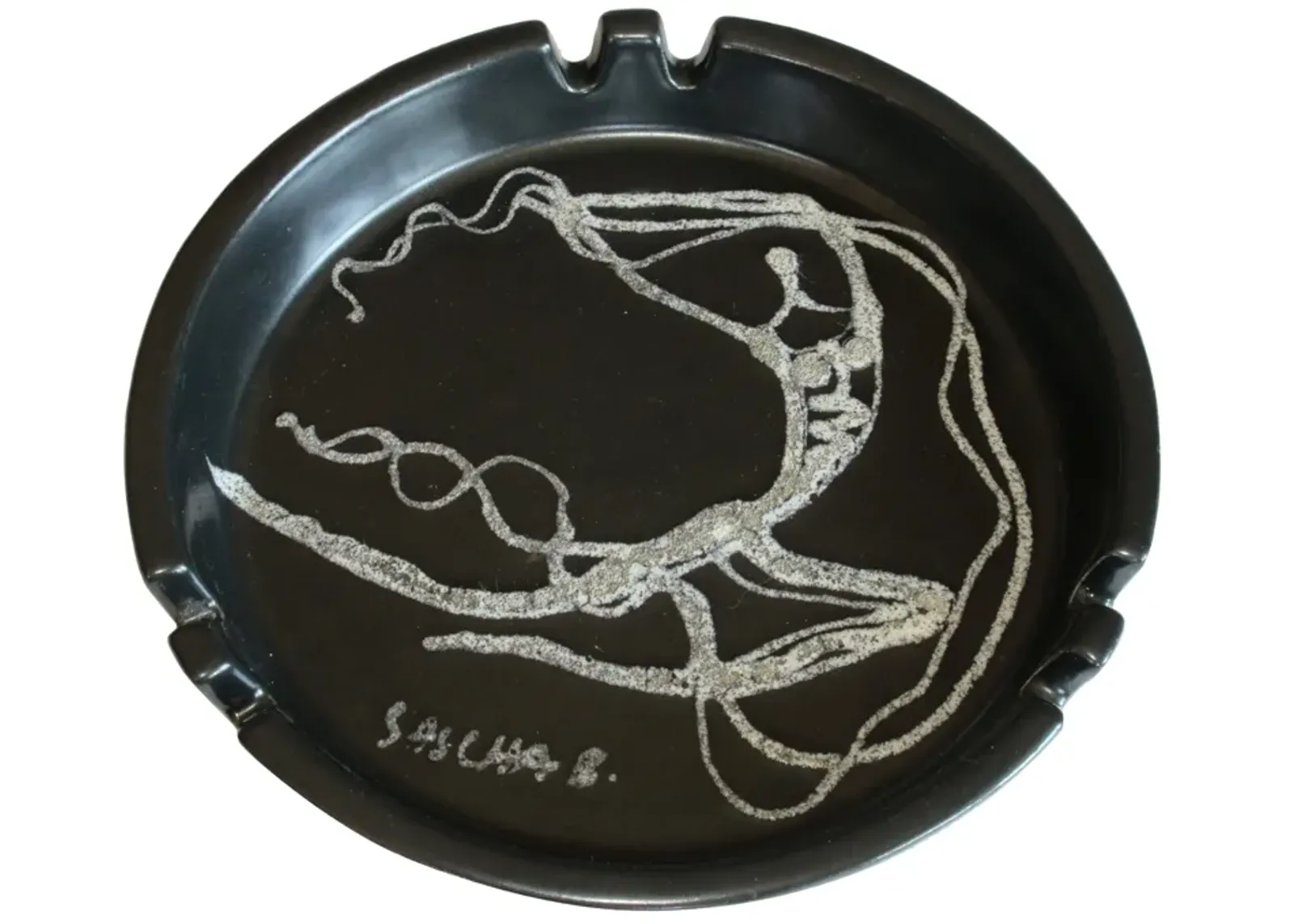 Sascha Brastoff Dancer Ashtray - The Emporium Ltd. - Black