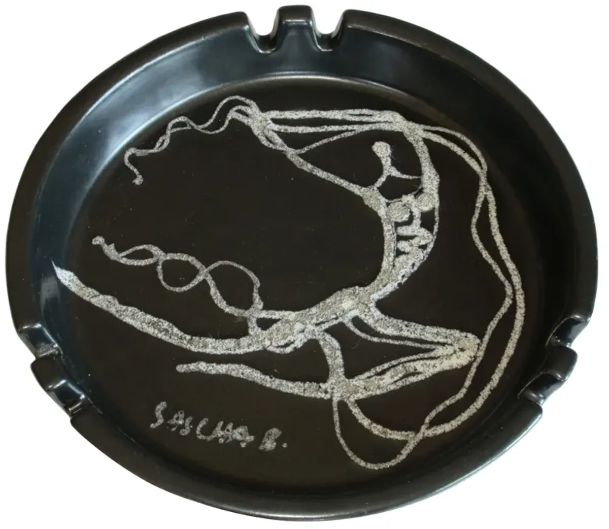 Sascha Brastoff Dancer Ashtray - The Emporium Ltd. - Black