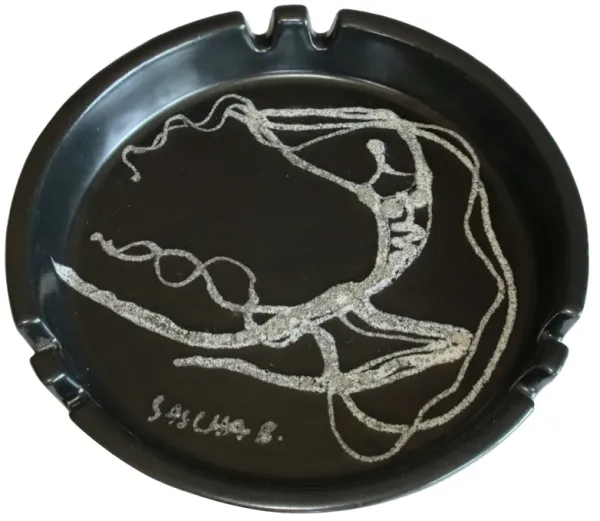 Sascha Brastoff Dancer Ashtray - The Emporium Ltd. - Black